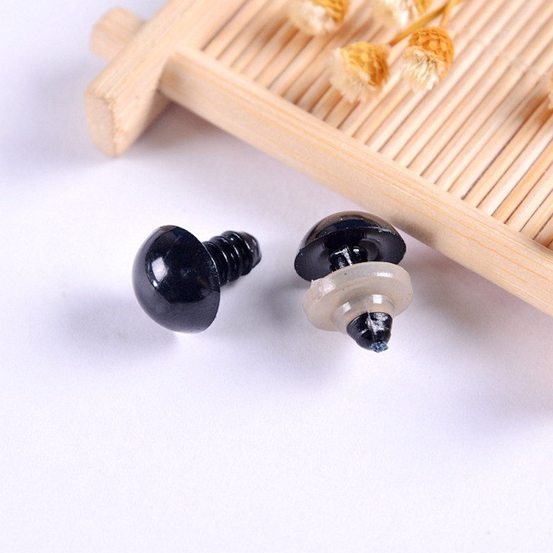 Czarne oczka do maskotek 12 mm - zestaw 10 sztuk - produkt wyplatamy.pl 3