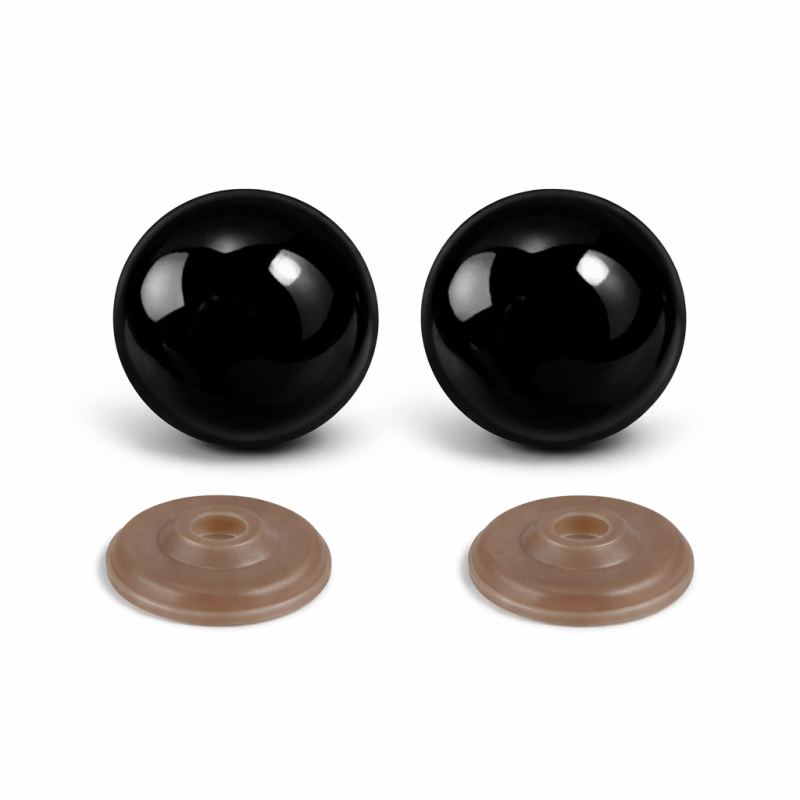 Czarne oczka do maskotek 10 mm - zestaw 10 sztuk - produkt wyplatamy.pl 1