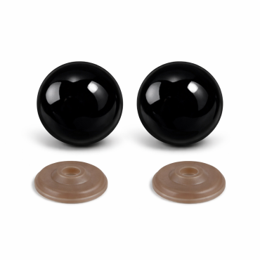 Czarne oczka do maskotek 25 mm - zestaw 2 sztuk