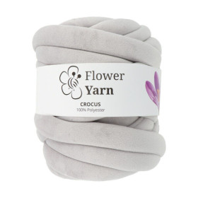 Włóczka FlowerYarn Crocus Szary Jasny 500g – gruba włóczka do torebek i dekoracji DIY
