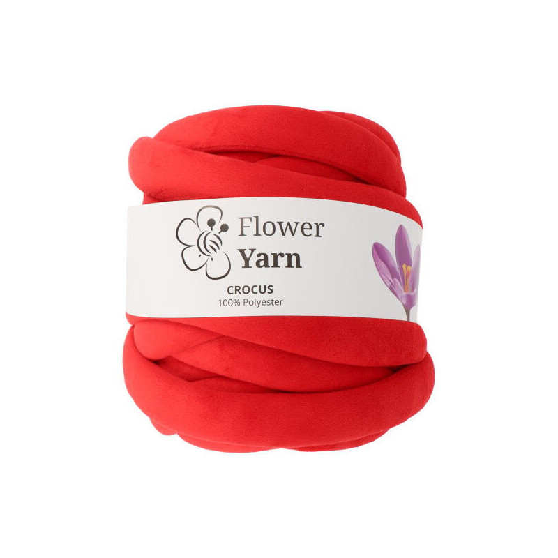 Włóczka FlowerYarn Crocus Czerwony 500g – gruba włóczka do torebek i projektów DIY - produkt wyplatamy.pl 1
