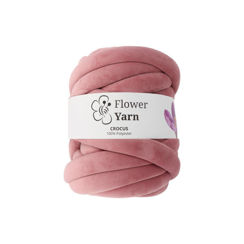 Włóczka FlowerYarn Crocus Brudny Róż 500g – gruba włóczka do torebek i dekoracji DIY - produkt wyplatamy.pl 1
