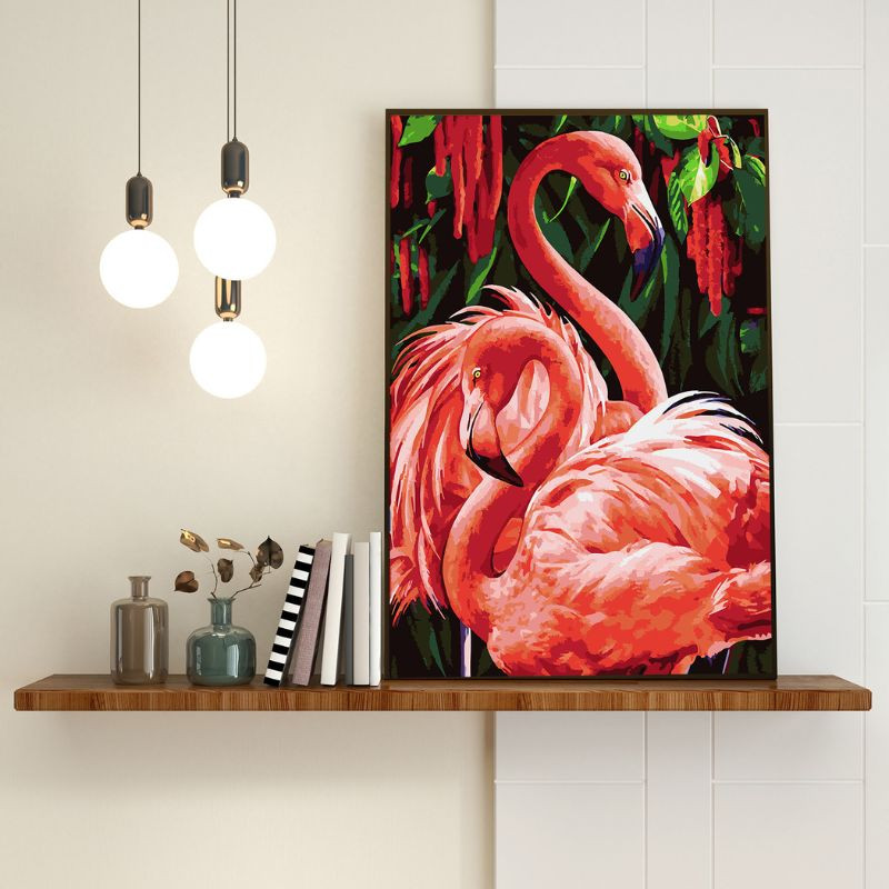 Zakochane Flamingi 40x50cm - malowanie po numerkach - produkt wyplatamy.pl 3