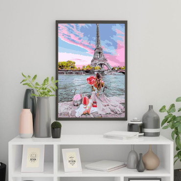 Wieża Eiffla 40x50cm - malowanie po numerkach - produkt 3
