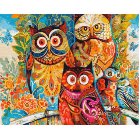 Sowy 40x50cm - malowanie po numerkach - produkt 2