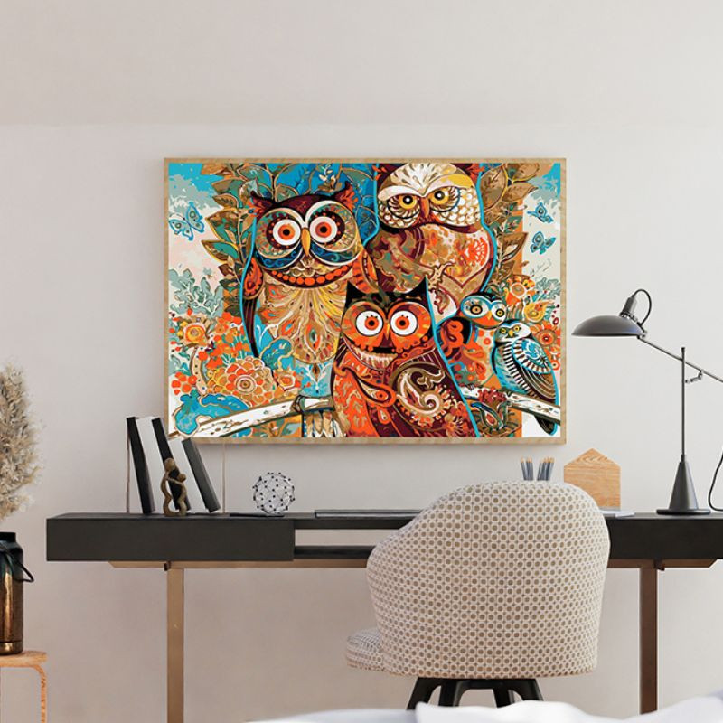 Sowy 40x50cm - malowanie po numerkach - produkt wyplatamy.pl 3