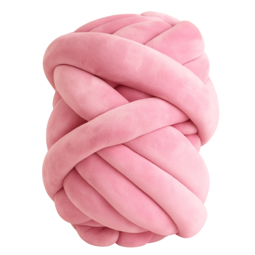 Aksamitna gruba włóczka 5 cm różowy