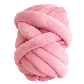 Aksamitna gruba włóczka Tube Marshmallow 5 cm – różowy