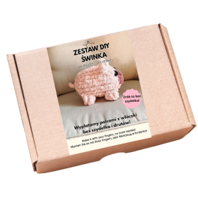 Zestaw kreatywny do wyplatania "zrób to sam" - świnka - produkt 2