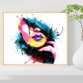 Kolorowa Twarz 40x50cm - malowanie po numerkach