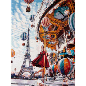 Karuzela w Paryżu 40x50cm - malowanie po numerkach - produkt 2