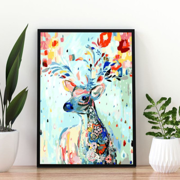 Kolorowy Jeleń 40x50cm - malowanie po numerkach - produkt 4