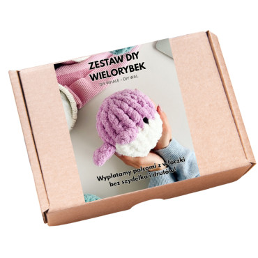 Zestaw kreatywny do wyplatania "zrób to sam" - wielorybek fioletowy - produkt 2