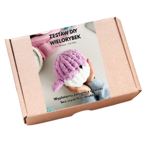 Zestaw kreatywny do wyplatania "zrób to sam" - wielorybek fioletowy - produkt 2