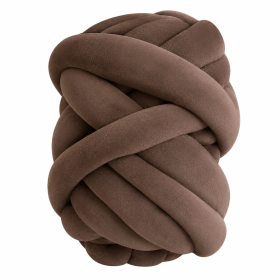 Aksamitna gruba włóczka Tube Marshmallow 5 cm – jasny brązowy