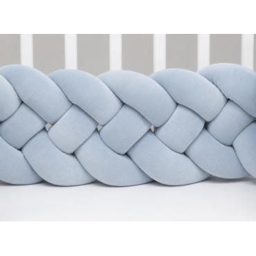 Aksamitna gruba włóczka Tube Marshmallow 5 cm – błękitny - produkt 3