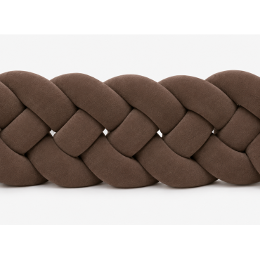 Aksamitna gruba włóczka 5 cm jasny brązowy - Produkt 3