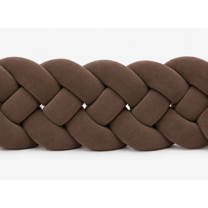 Aksamitna gruba włóczka 5 cm jasny brązowy - Produkt wyplatamy.pl 3