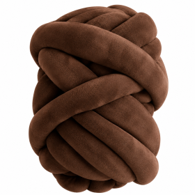 Aksamitna gruba włóczka Tube Marshmallow 5 cm – brązowy