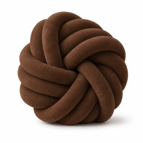 Aksamitna gruba włóczka Tube Marshmallow 5 cm – brązowy - produkt 2