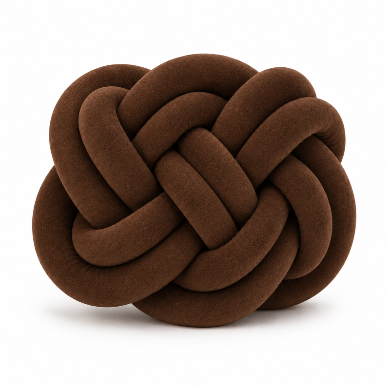 Aksamitna gruba włóczka 5 cm brązowy - Produkt wyplatamy.pl 3