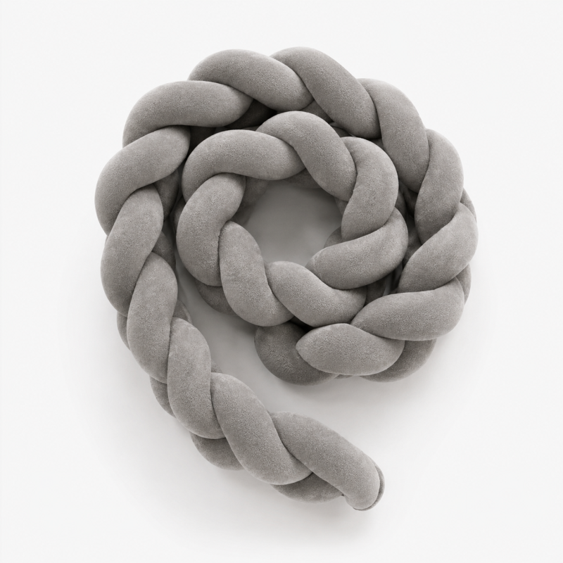 Aksamitna gruba włóczka Tube Marshmallow 5 cm – ciemny szary - produkt wyplatamy.pl 3