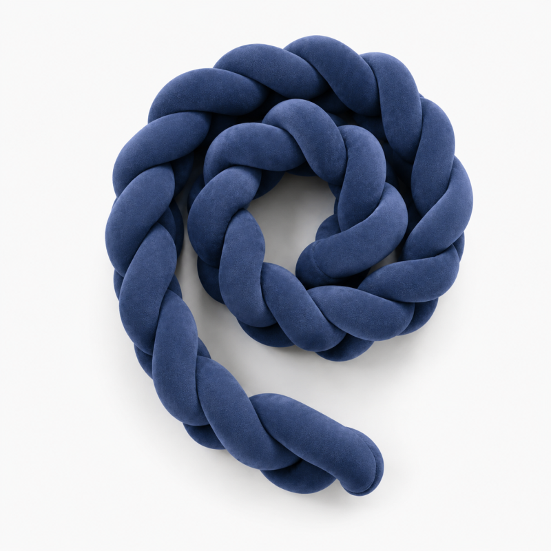 Aksamitna gruba włóczka Tube Marshmallow 5 cm – granatowy - produkt wyplatamy.pl 3