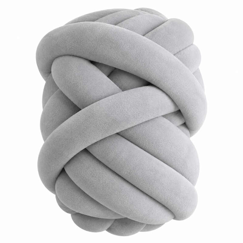 Aksamitna gruba włóczka 5 cm szary - product wyplatamy.pl 1