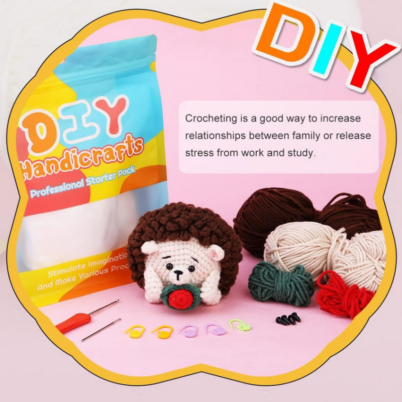 Zestaw do szydełkowania DIY – Jeżyk - produkt wyplatamy.pl 3