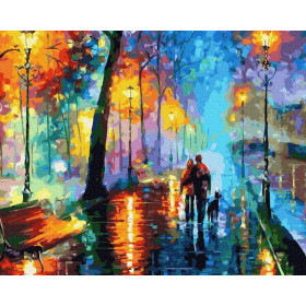 Jesień nocą 40x50cm - malowanie po numerkach - produkt 2
