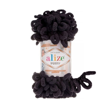 Włóczka  Alize Puffy 1060 czarny - produkt 1