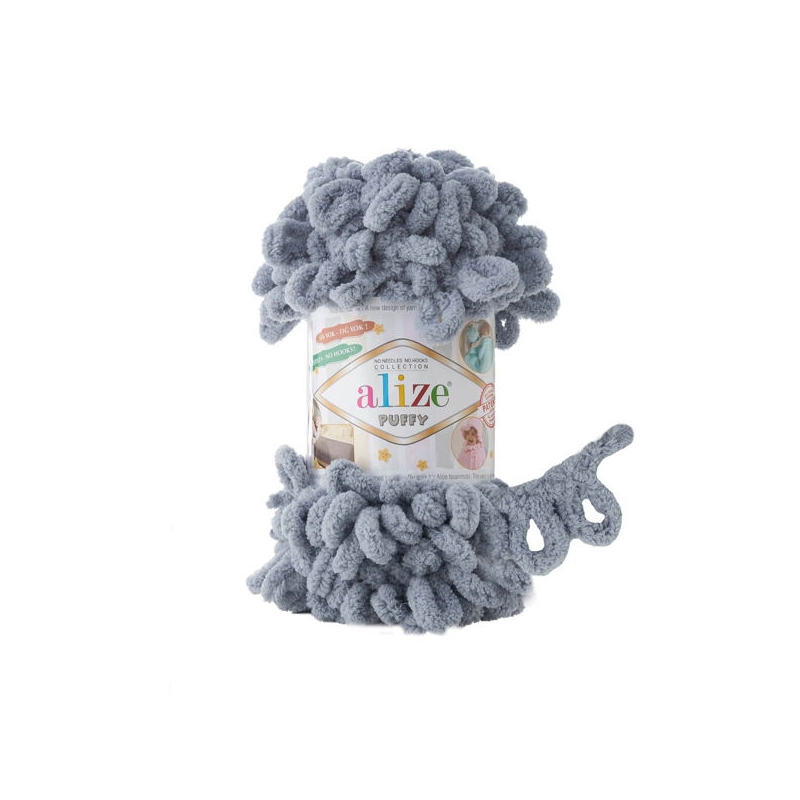 Włóczka Alize Puffy 428 szary - produkt wyplatamy.pl 1