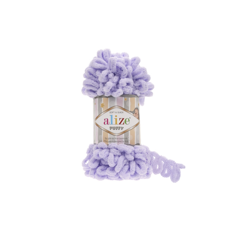 Włóczka  Alize Puffy 146 jasny fioletowy - produkt wyplatamy.pl 1