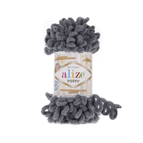 Włóczka  Alize Puffy 87 ciemny szary