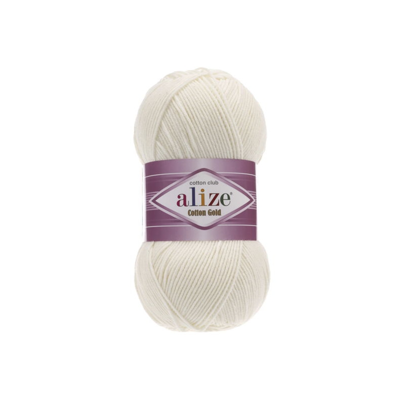 Włóczka  Alize Cotton Gold 062 kremowy - produkt wyplatamy.pl 1