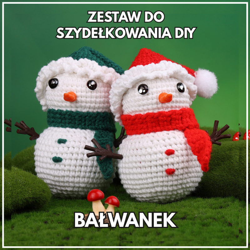 Zestaw do szydełkowania DIY - Bałwanek - produkt wyplatamy.pl 1