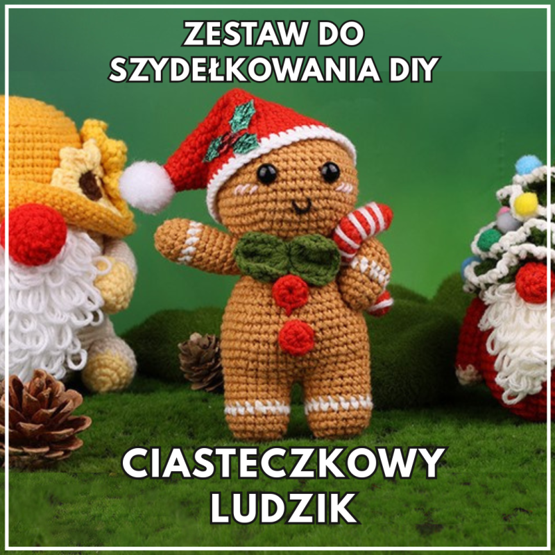 Zestaw do szydełkowania DIY – Piernikowy Ludzik - produkt wyplatamy.pl 1