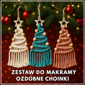 Zestaw do Makramy DIY – Świąteczne Choinki Boho