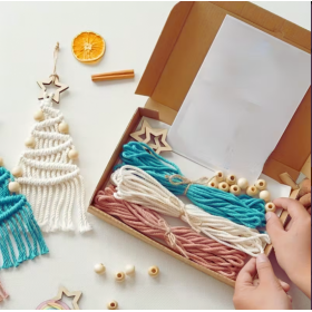 Zestaw do Makramy DIY – Świąteczne Choinki Boho - product 2