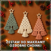 Zestaw do makramy DIY - choinki do samodzielnego wykonania