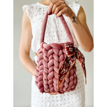 Włóczka FlowerYarn Crocus BRUDNY RÓŻ 500g - gruba włóczka do wyplatania - product 2