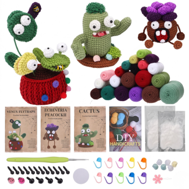 Zestaw do szydełkowania DIY – Roślinki