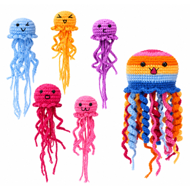 Zestaw do szydełkowania DIY – Kolorowe Meduzy - Produkt 2