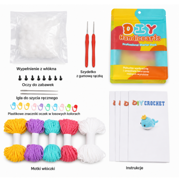 Zestaw do szydełkowania DIY –  rodzina wielorybków - produkt 4