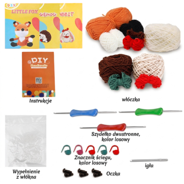 Zestaw do szydełkowania DIY –  Leśni przyjaciele - produkt 3