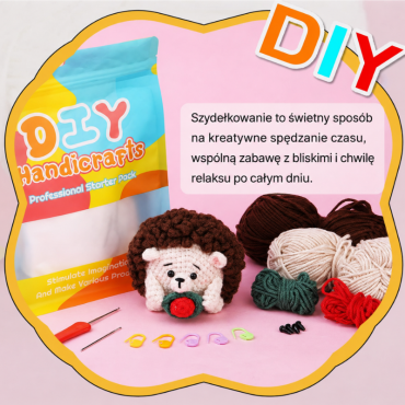 Zestaw do szydełkowania DIY – Jeżyk - produkt 4