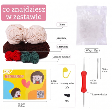 Zestaw do szydełkowania DIY – Jeżyk - produkt 3