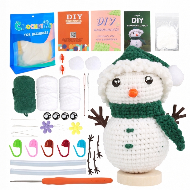 Zestaw do szydełkowania DIY  - Bałwanek - Produkt wyplatamy.pl 1