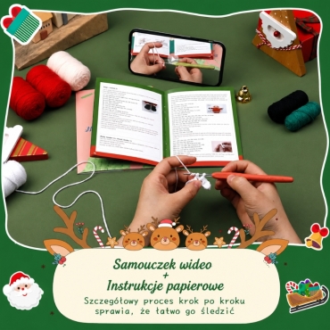 Zestaw do szydełkowania DIY – Świąteczna Laleczka Mikołaj - produkt 5