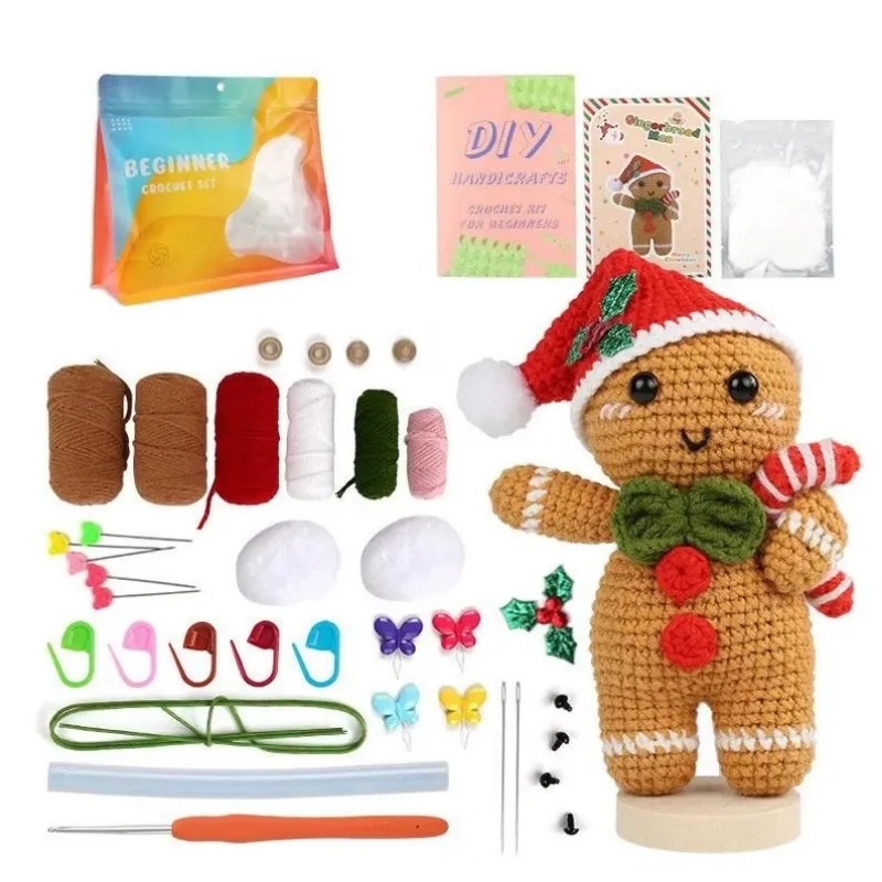 Zestaw do szydełkowania DIY – Piernikowy Ludzik - produkt wyplatamy.pl 1
